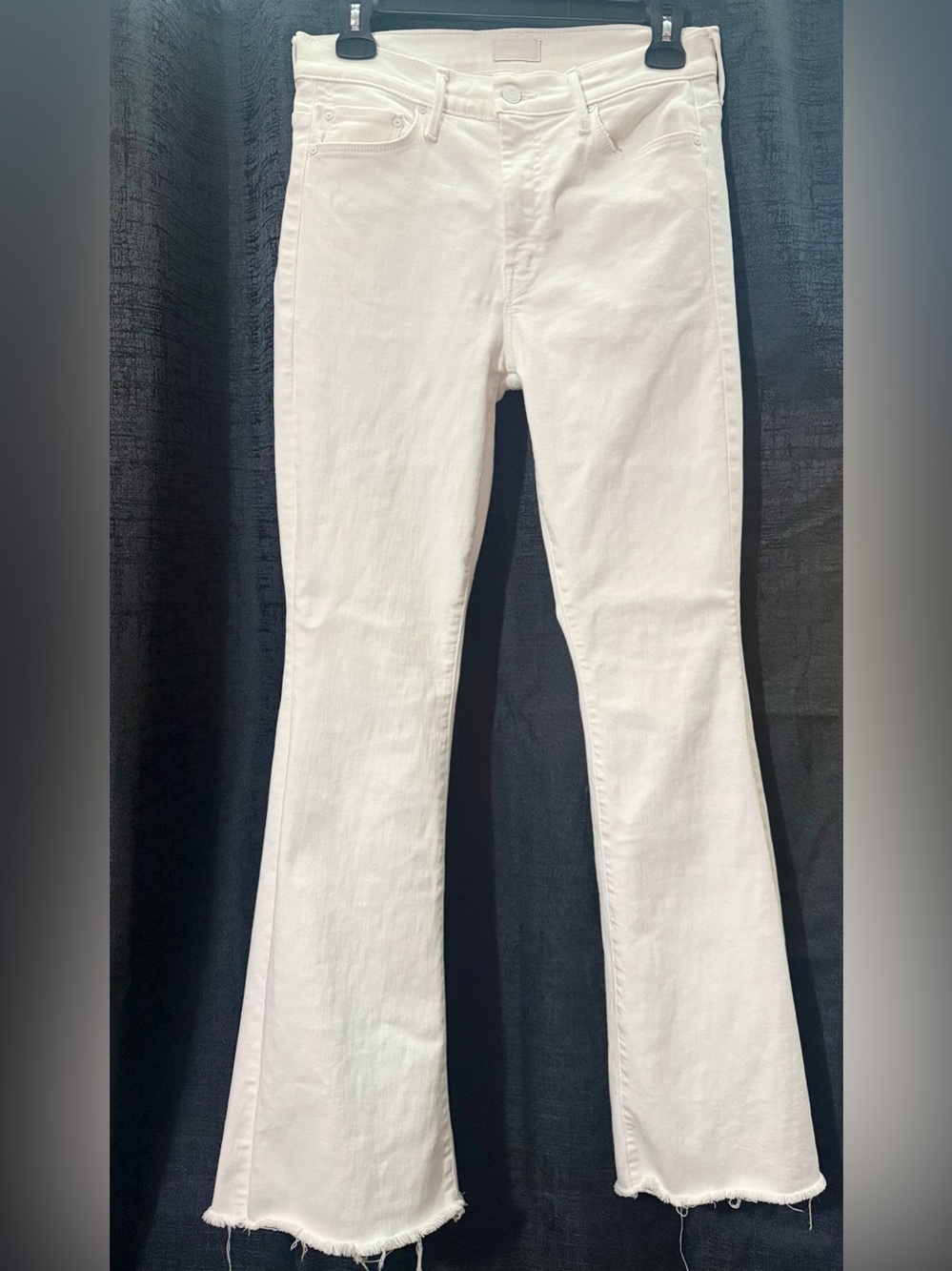 MOTHER The Weekender Fray White Jeans - Size 28